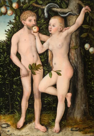 Adam and Eve by Lucas Cranach The Elder Oil Painting