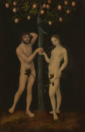 Adam and Eve by Lucas Cranach The Elder Oil Painting