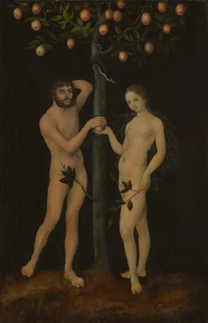 Adam and Eve by Lucas Cranach The Elder Oil Painting