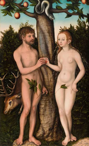 Adam and Eve by Lucas Cranach The Elder Oil Painting