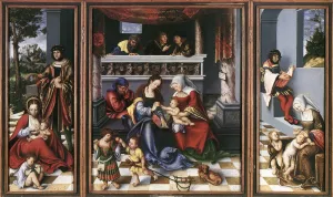 Altarpiece of the Holy Family by Lucas Cranach The Elder Oil Painting