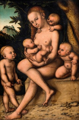 Caritas by Lucas Cranach The Elder Oil Painting