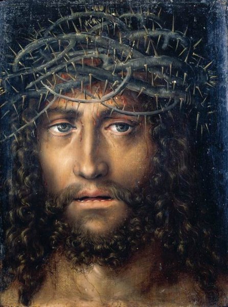 Main Product Photo of Head of Christ Crowned with Thorns Painting by Lucas Cranach The Elder