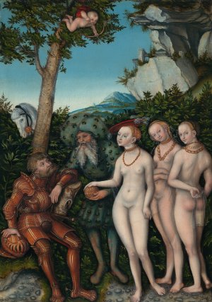 Judgment of Paris by Lucas Cranach The Elder Oil Painting