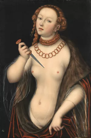 Lucretia by Lucas Cranach The Elder Oil Painting