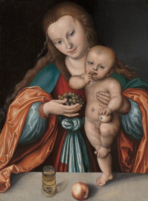 Madonna and Child by Lucas Cranach The Elder Oil Painting