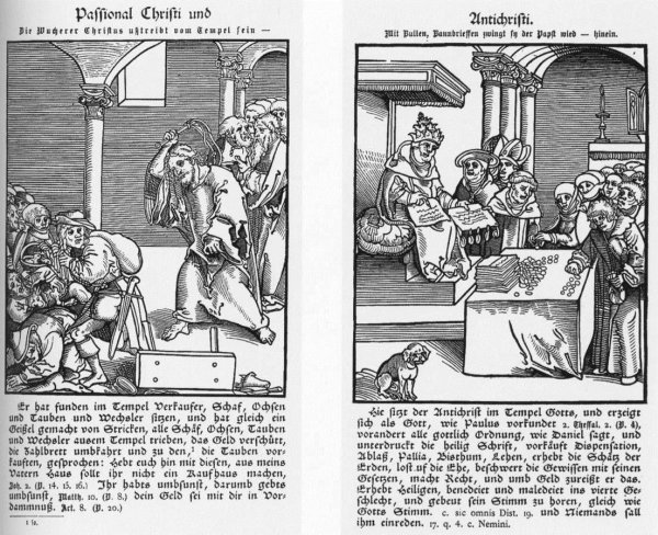 Main Product Photo of Passions of Christ and Antichrist Painting by Lucas Cranach The Elder
