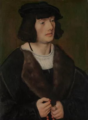 Portrait of a Man with a Rosary by Lucas Cranach The Elder Oil Painting