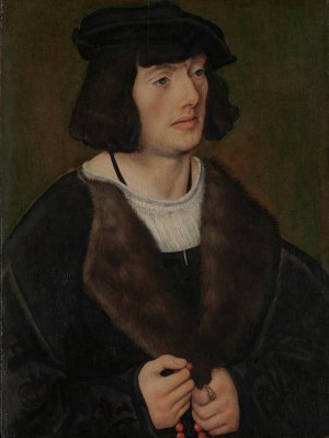 Portrait of a Man with a Rosary by Lucas Cranach The Elder Oil Painting