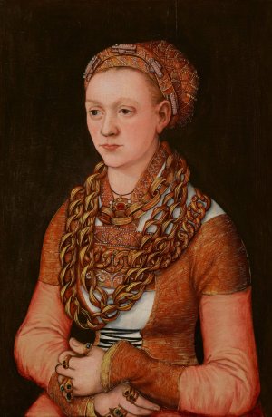Portrait of Anna Buchner, nee Lindacker by Lucas Cranach The Elder Oil Painting