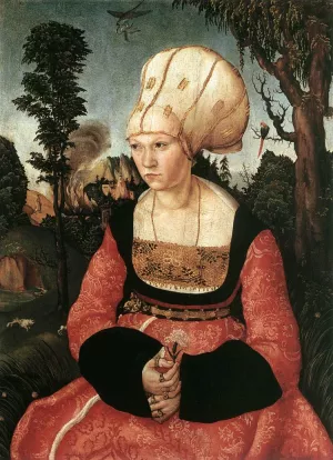 Portrait of Anna Cuspinian by Lucas Cranach The Elder Oil Painting