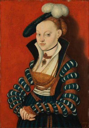 Portrait of Christiane of Eulenau by Lucas Cranach The Elder Oil Painting
