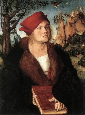 Portrait of Dr. Johannes Cuspinian by Lucas Cranach The Elder Oil Painting