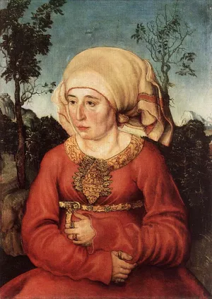 Portrait of Frau Reuss by Lucas Cranach The Elder Oil Painting