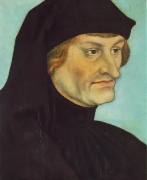 Portrait of Johannes Geiler von Kaysersberg by Lucas Cranach The Elder Oil Painting