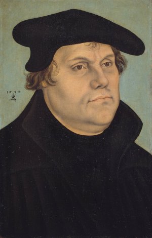 Portrait of Martin Luther by Lucas Cranach The Elder Oil Painting