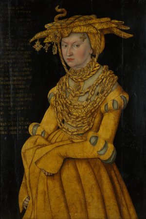 Portrait of the Duchess Catherine by Lucas Cranach The Elder Oil Painting