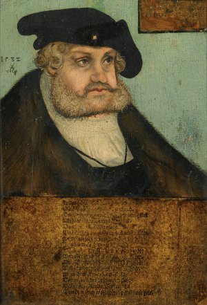 Portrait of The Elector Frederick III The Wise of Saxony by Lucas Cranach The Elder Oil Painting