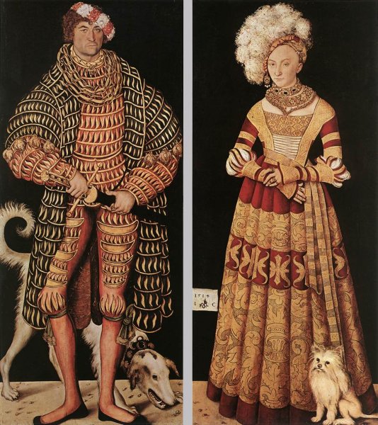 Main Product Photo of Portraits of Henry the Pious, Duke of Saxony and His Wife Katharina Painting by Lucas Cranach The Elder