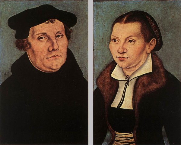Main Product Photo of Portraits of Martin Luther and Catherine Bore Painting by Lucas Cranach The Elder