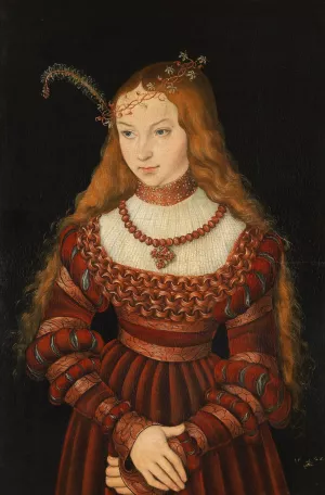Sibylle of Cleves by Lucas Cranach The Elder Oil Painting