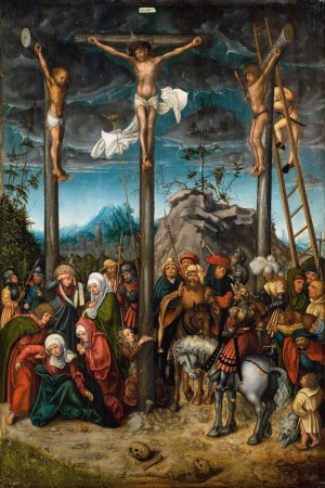 The Crucifixion Oil painting by Lucas Cranach The Elder