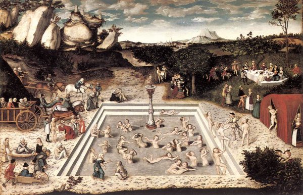 Main Product Photo of The Fountain of Youth Painting by Lucas Cranach The Elder