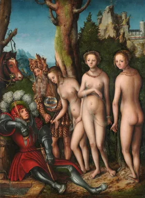The Judgment of Paris by Lucas Cranach The Elder Oil Painting