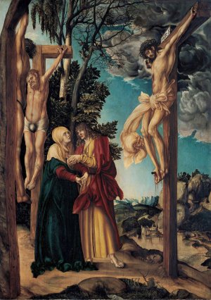 The Lamentation of Christ by Lucas Cranach The Elder Oil Painting