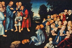 The Miracle of the Five Loaves and Two Fish by Lucas Cranach The Elder Oil Painting