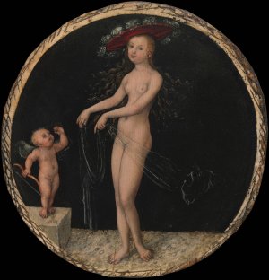 Venus and Cupid by Lucas Cranach The Elder Oil Painting