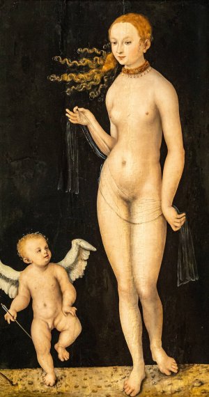 Venus and Cupid by Lucas Cranach The Elder Oil Painting