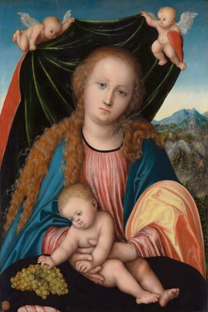 Virgin and Child Oil painting by Lucas Cranach The Elder