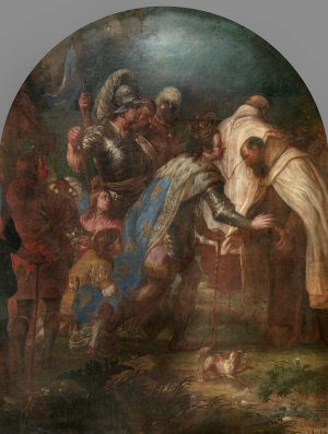 Saint Louis IX, King of France, Receives Pierre de Corbie by Lucas Franchoys The Younger Oil Painting