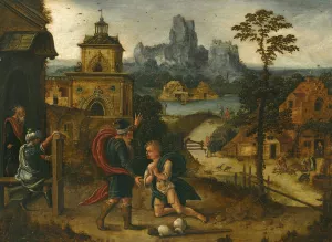 A Landscape With The Return Of The Prodigal Son by Lucas Gassel Oil Painting
