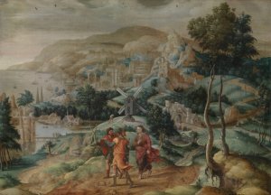 The Journey to Emmaus by Lucas Gassel Oil Painting