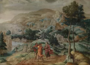 The Journey to Emmaus by Lucas Gassel Oil Painting