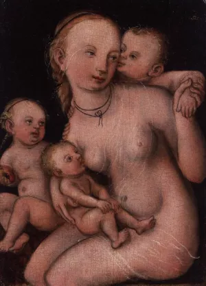 Caritas Oil painting by Lucas Cranach The Younger