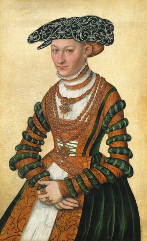 Portrait Of A Lady by Lucas Cranach The Younger Oil Painting