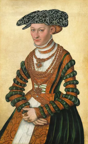 Portrait Of A Lady by Lucas Cranach The Younger Oil Painting