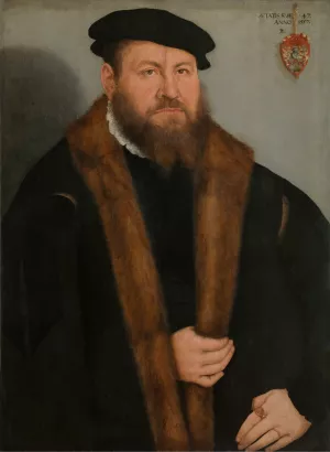 Portrait of a Man by Lucas Cranach The Younger Oil Painting