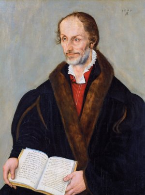 Portrait of Philipp Melanchthon by Lucas Cranach The Younger Oil Painting