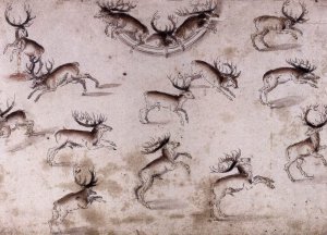 Study for a Wall Decoration with Stags Oil painting by Lucas Cranach The Younger