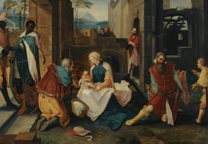 The Adoration Of The Magi by Lucas Van Leyden (Follower) Oil Painting