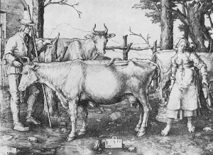 Milk-Maid by Lucas Van Leyden Oil Painting