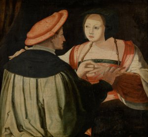 The Engagement by Lucas Van Leyden Oil Painting
