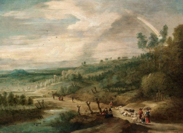 Main Product Photo of An Extensive Landscape Painting by Lucas Van Uden