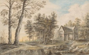 Landschap met een watermolen by Lucas Van Uden Oil Painting