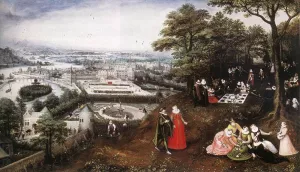 Landscape in Spring Oil painting by Lucas Van Valkenborch