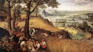 Landscape in Summer by Lucas Van Valkenborch - Oil Painting Reproduction